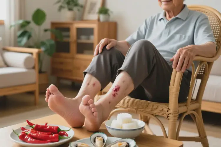 老年人腳上偶爾起濕疹有什么不應(yīng)該吃(圖3)