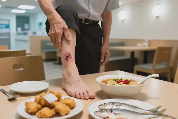 老年人腳上偶爾起濕疹有什么不應(yīng)該吃(圖2)