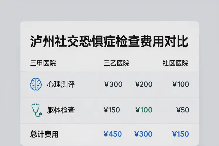 四川瀘州去醫(yī)院檢查社交恐懼癥全部費用是多少(圖3)