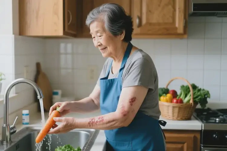 老年人手臂出濕疹可不可以自愈(圖1)