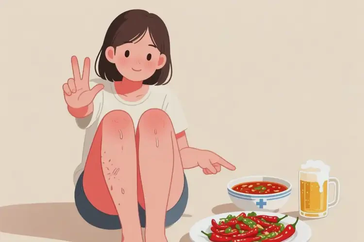 青年人大腿容易长湿疹哪些东西不能吃(图4)