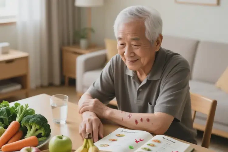 老年人手臂出現(xiàn)濕疹康復(fù)后需要忌口多久(圖4)