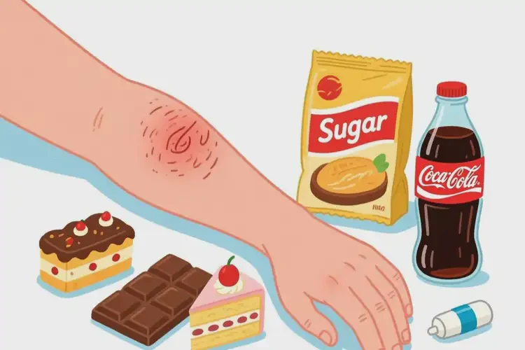 手臂上偶爾長濕疹后不能吃哪些食物(圖2)