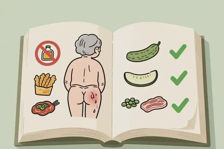 老年人屁股上有濕疹后不可以吃哪些食物(圖1)