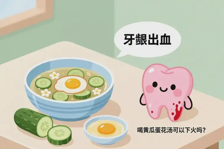 牙齦出血喝黃瓜蛋花湯可以下火嗎(圖1)