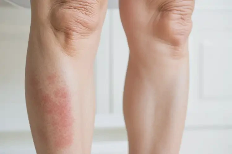 老年人小腿上出現(xiàn)濕疹康復(fù)的全過程(圖3)