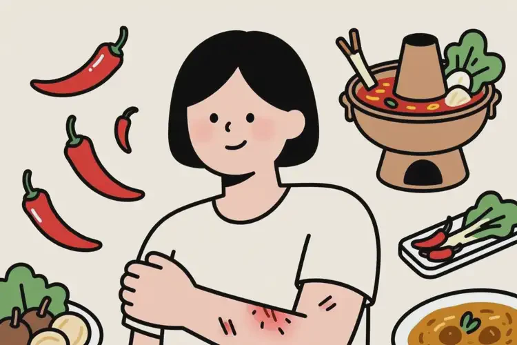 手臂上偶爾長濕疹后不能吃哪些食物(圖3)