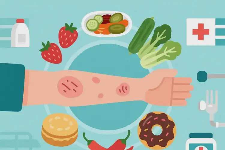 手臂上偶爾長濕疹后不能吃哪些食物(圖1)