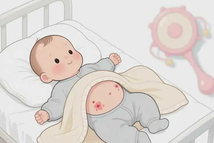 新生兒身上容易起濕疹會(huì)自己好嗎(圖1)
