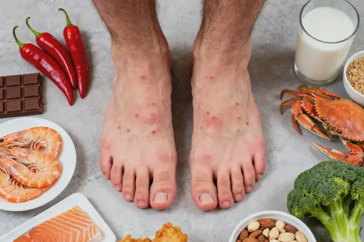 男生脚上容易长湿疹有什么要忌口(图1)