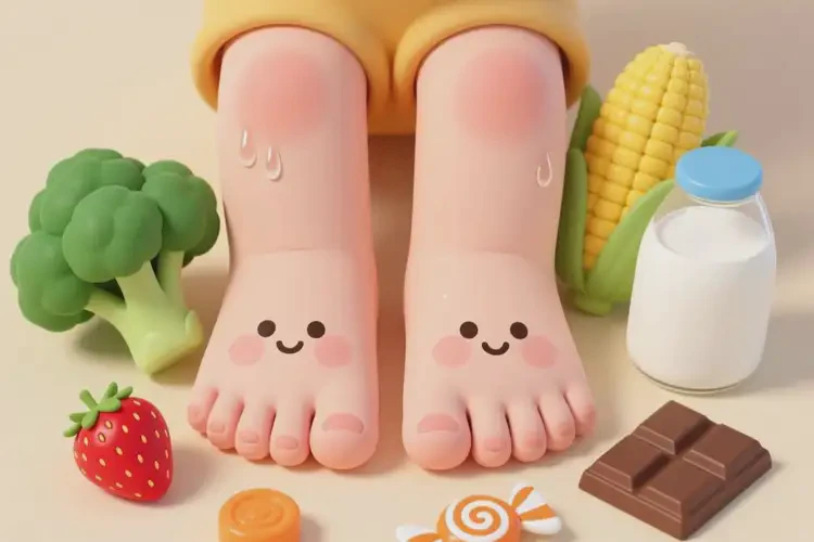 兒童腳上偶爾起濕疹哪些東西不能吃(圖3)