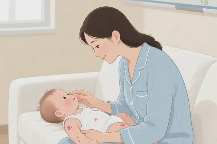 新生兒身上容易起濕疹會(huì)自己好嗎(圖2)