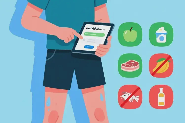 青年人大腿容易长湿疹哪些东西不能吃(图1)