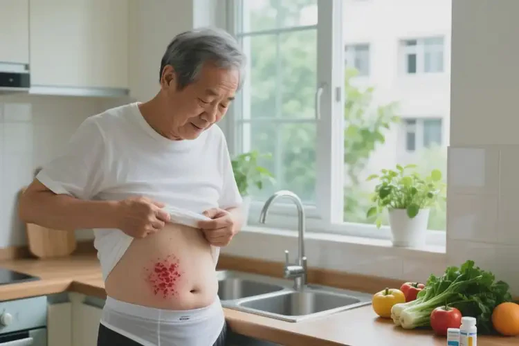 老年人肚子長濕疹可不可以自愈(圖2)