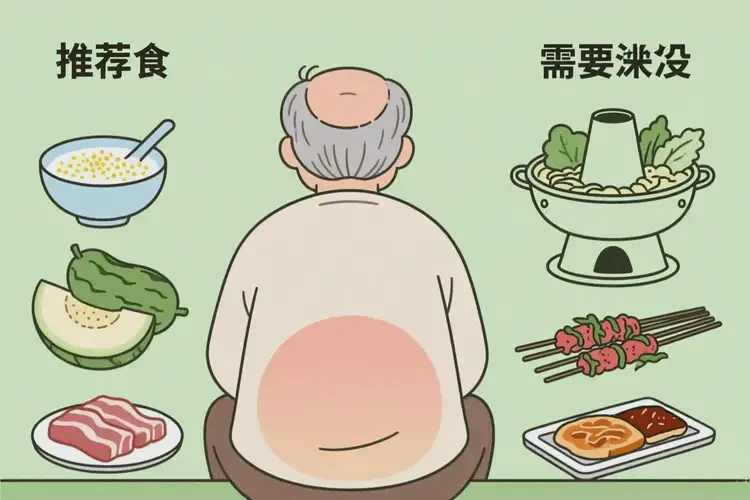 老年人屁股經(jīng)常起濕疹有什么不應該吃(圖1)