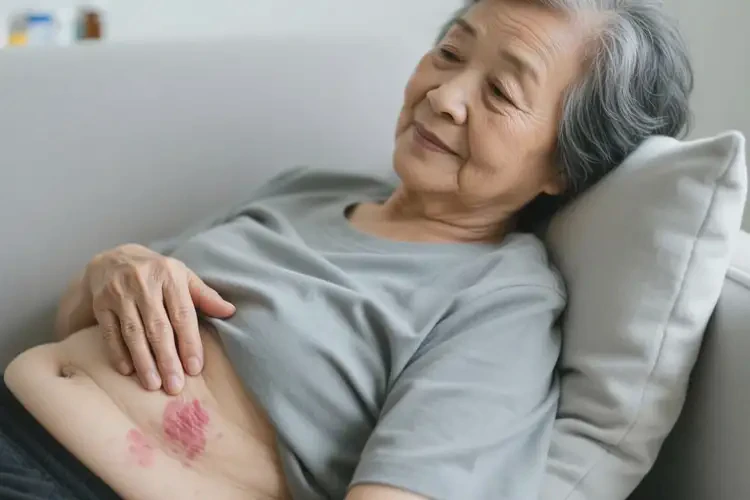 老年人肚子上出濕疹能自愈嗎(圖1)