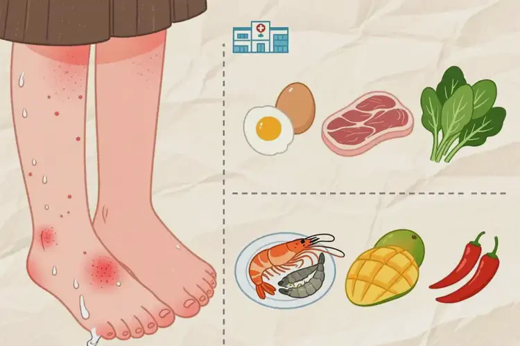 女生腳上長(zhǎng)濕疹后不可以吃哪些食物(圖3)