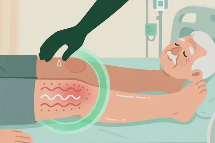 老人大腿上出濕疹能夠治愈嗎(圖2)