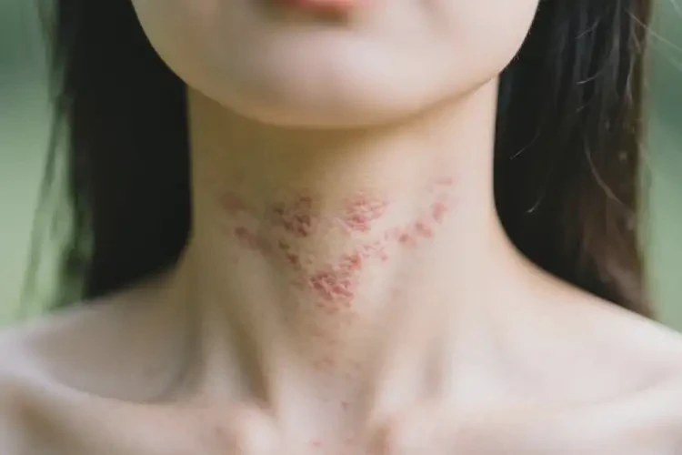女性脖子上經(jīng)常長濕疹會自己好嗎(圖2)