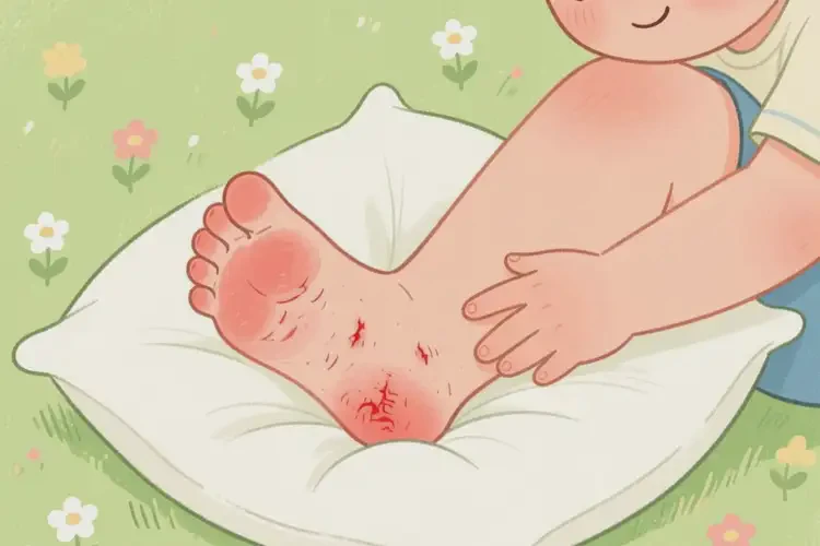 小兒腳上容易起濕疹能自愈嗎(圖2)