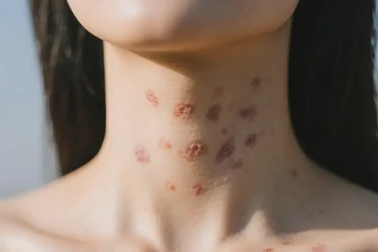 女性脖子上經(jīng)常長濕疹會自己好嗎(圖1)