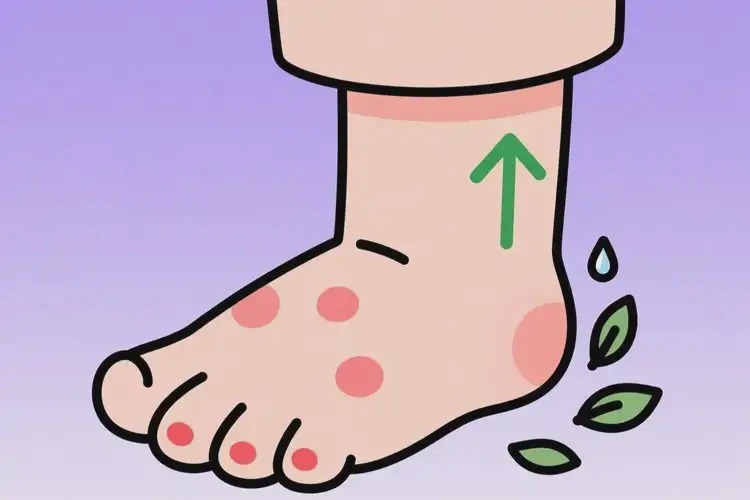 小孩腳上偶爾長(zhǎng)濕疹可以自愈嗎(圖1)