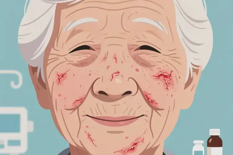 老年人面部經(jīng)常起濕疹可不可以自愈(圖1)