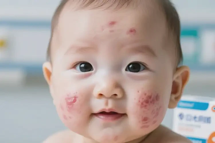 嬰兒面部起濕疹不管它會自己痊愈嗎(圖1)