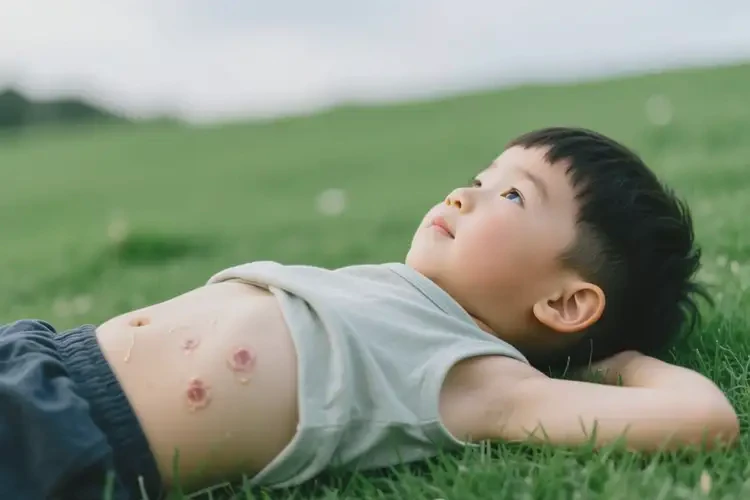 少兒肚子上有濕疹不管它會自己自愈嗎(圖1)