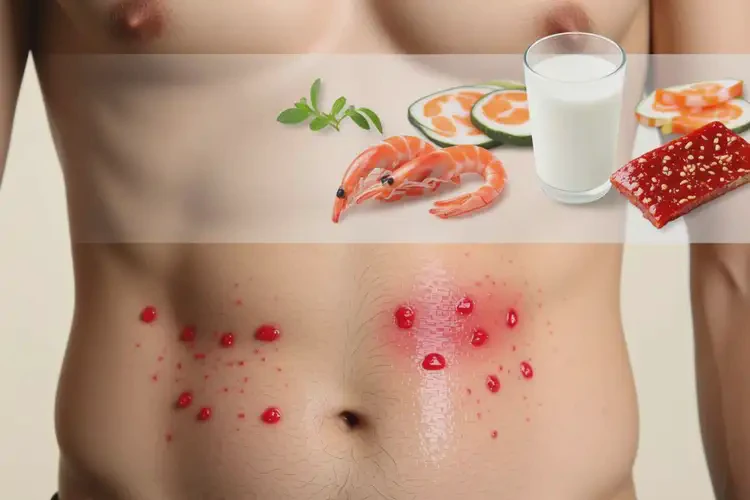 男人肚子上偶爾起濕疹后不可以吃哪些食物(圖3)