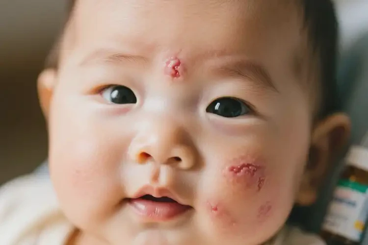 嬰兒面部起濕疹不管它會自己痊愈嗎(圖2)
