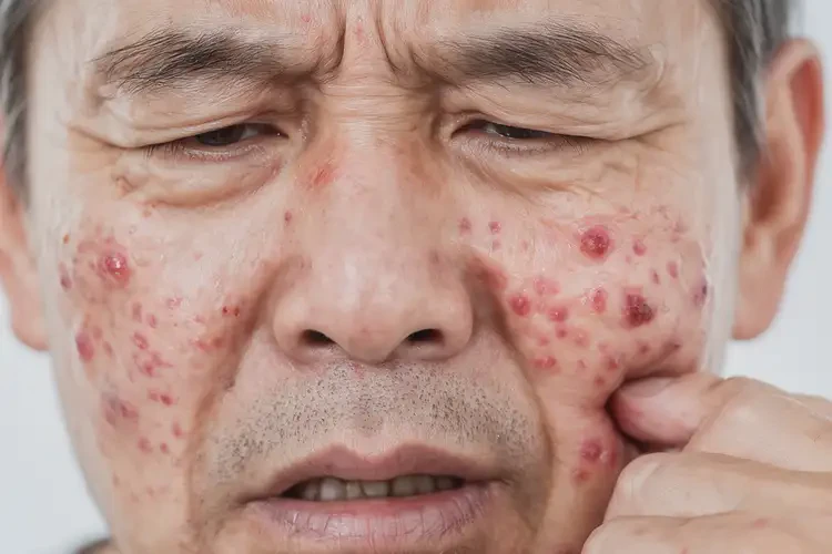 男性脸上起湿疹康复的全过程(图4)