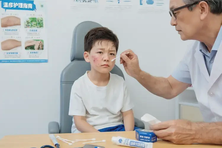 小學生面部容易長濕疹不管它會自己痊愈嗎(圖2)