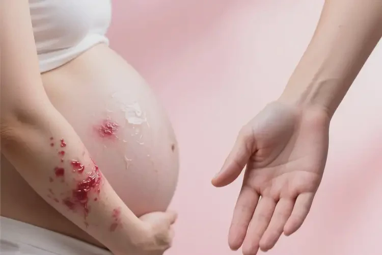 產(chǎn)婦四肢長濕疹不管它會自己痊愈嗎(圖3)