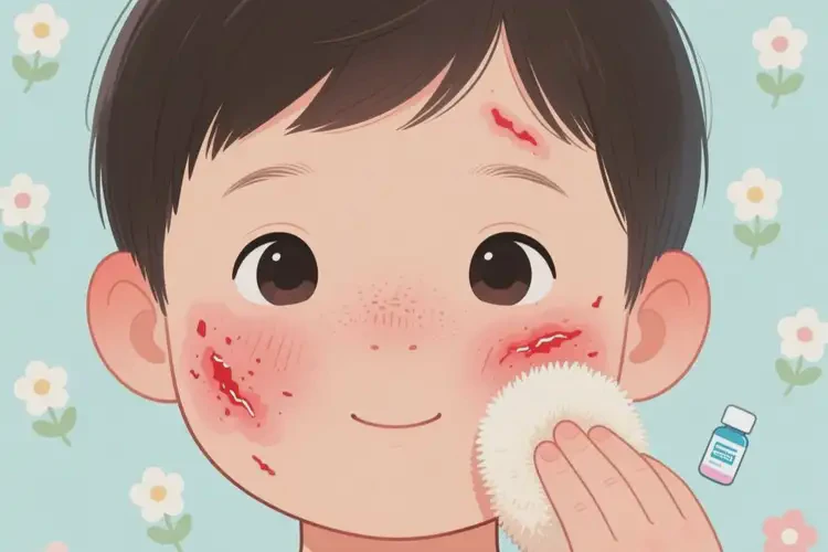 小孩面部容易起濕疹能夠徹底治愈嗎(圖1)