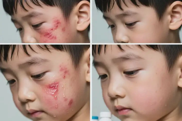 少兒臉上長(zhǎng)濕疹可不可以自愈(圖1)