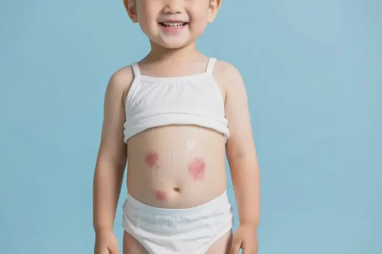 少兒肚子上有濕疹不管它會自己自愈嗎(圖2)