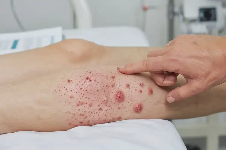 女性大腿上起湿疹不管它会自己好吗(图4)