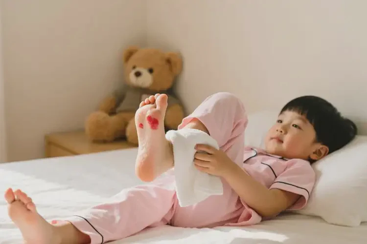 小學生腳上偶爾長濕疹治療方法(圖2)