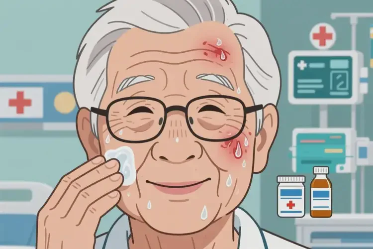 老年人脸上容易起湿疹最简单自愈方法(图1)