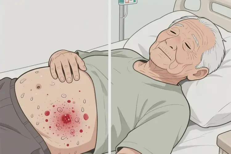 高齡老人肚子上出濕疹康復(fù)的全過程(圖2)