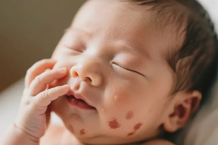 新生兒面部容易長(zhǎng)濕疹不管它會(huì)自己痊愈嗎(圖1)
