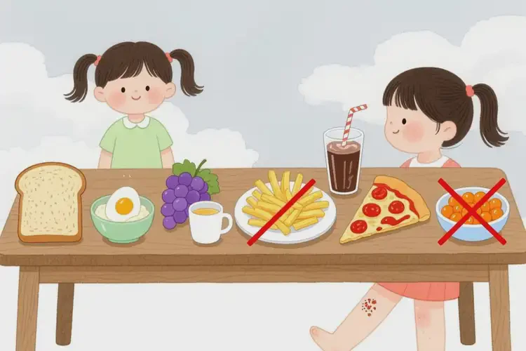 小學(xué)生小腿出濕疹后不可以吃哪些食物(圖3)