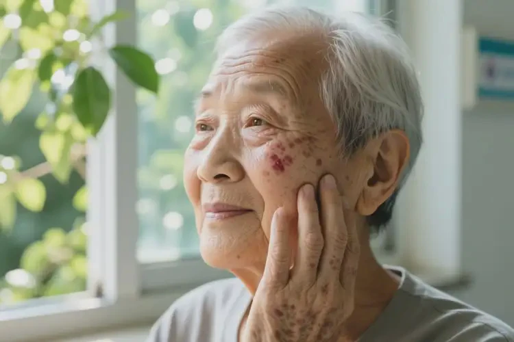 高齡老人臉上出濕疹不管它會(huì)自己自愈嗎(圖3)