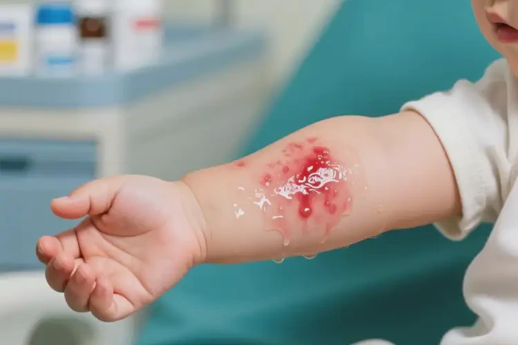 幼兒手臂上出現(xiàn)濕疹能自愈嗎(圖1)