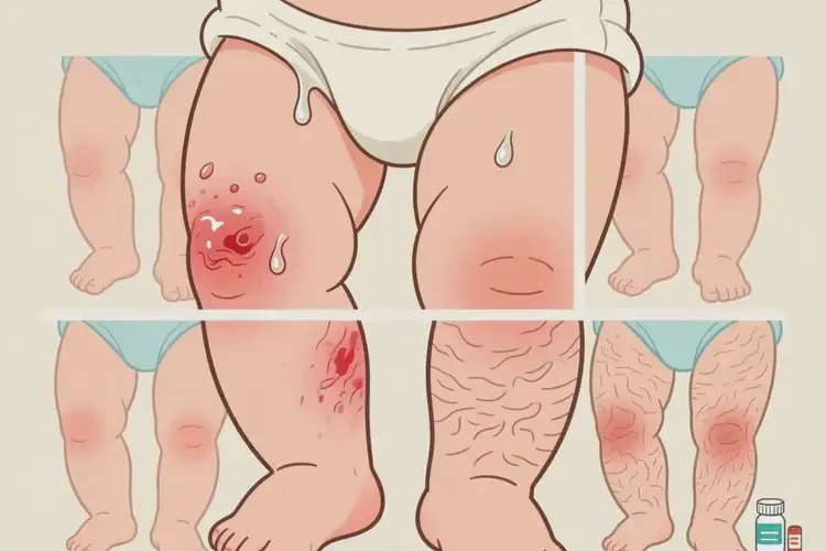 嬰幼兒大腿上起濕疹可不可以自愈(圖2)