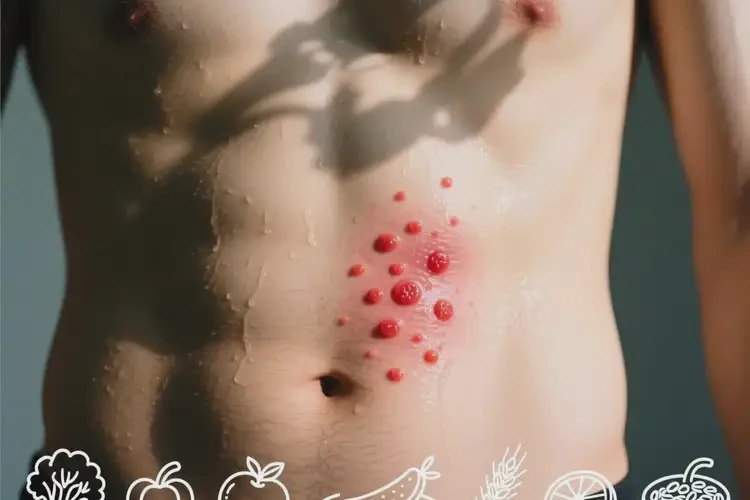 男人肚子上偶爾起濕疹后不可以吃哪些食物(圖1)