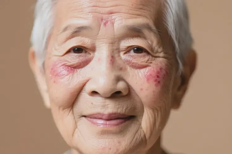 高齡老人面部偶爾起濕疹怎么算是痊愈(圖1)