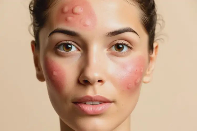 女性臉上出濕疹康復(fù)的全過程(圖4)