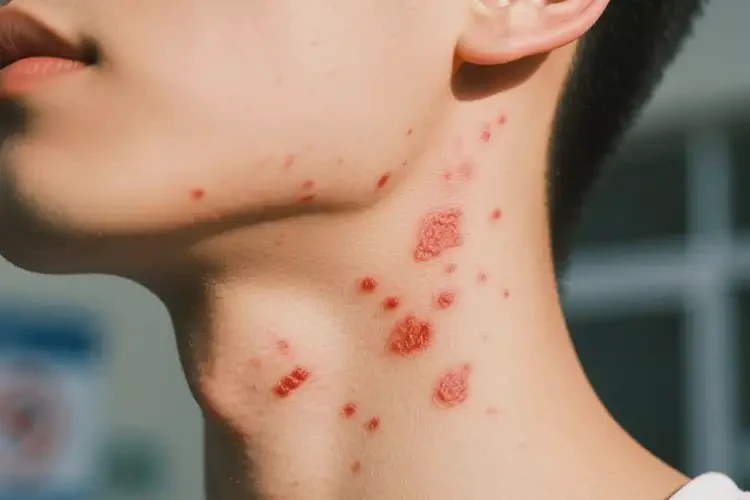 男性脖子上偶爾起濕疹不管它會(huì)自己痊愈嗎(圖3)